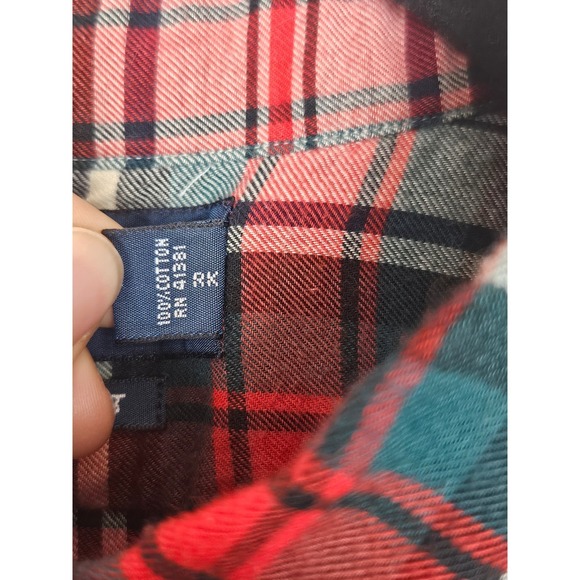 Ralph Lauren Classic Fit Plaid Button Down Shirt Men's XL Red Green Blue Cotton - Picture 6 of 8